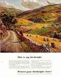 Vintage Poster Road 1950s Vintage Retro Advert Poster