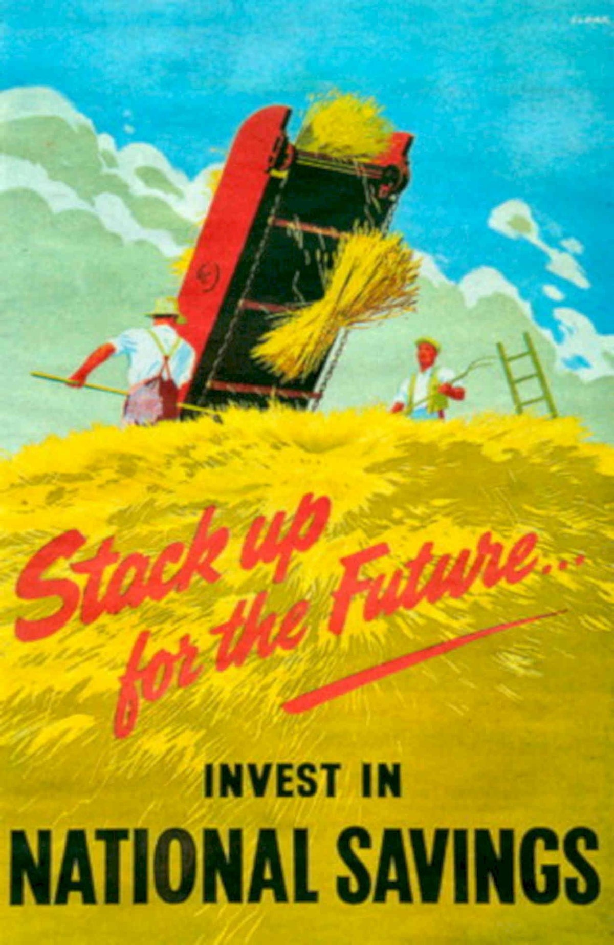 Vintage Poster Savings 1940s Vintage Retro Advert Poster