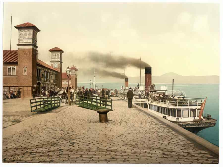 Vintage Princes Pier Greenock Scotland A4 Photo Print