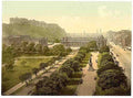 Vintage Princess Street  and castle Edinburgh A4 Photo Print