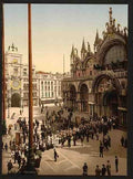 Vintage Procession in front of St Marks Venice A4 Photo Print
