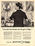 Vintage Produce Fridge 1950s Vintage Retro Advert Poster