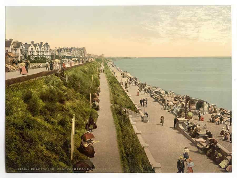 Vintage Promenade Looking East Clactononsea England A4 Photo Print