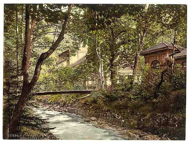 Vintage Promenade Wildbad Black Forest Baden A4 Photo Print