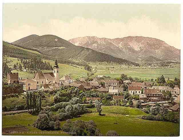 Vintage Puchberg general view Lower Austria A4 Photo Print