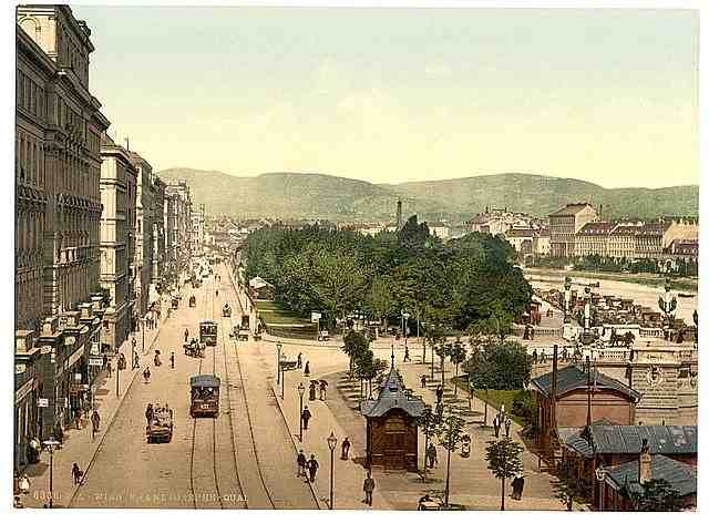 Vintage Quay Francis Joseph Vienna A4 Photo Print