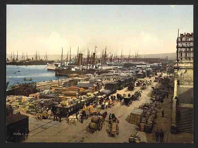 Vintage Quay de la Joliette Marseilles A4 Photo Print