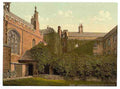 Vintage Queens College Cloisters with Erasmus Tower Cambridge A4 Photo Print