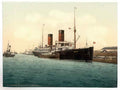 Vintage R M S Campania In The Mersey A4 Photo Print