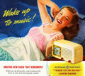 Vintage Radio Clock 1940s Vintage Retro Advert Poster