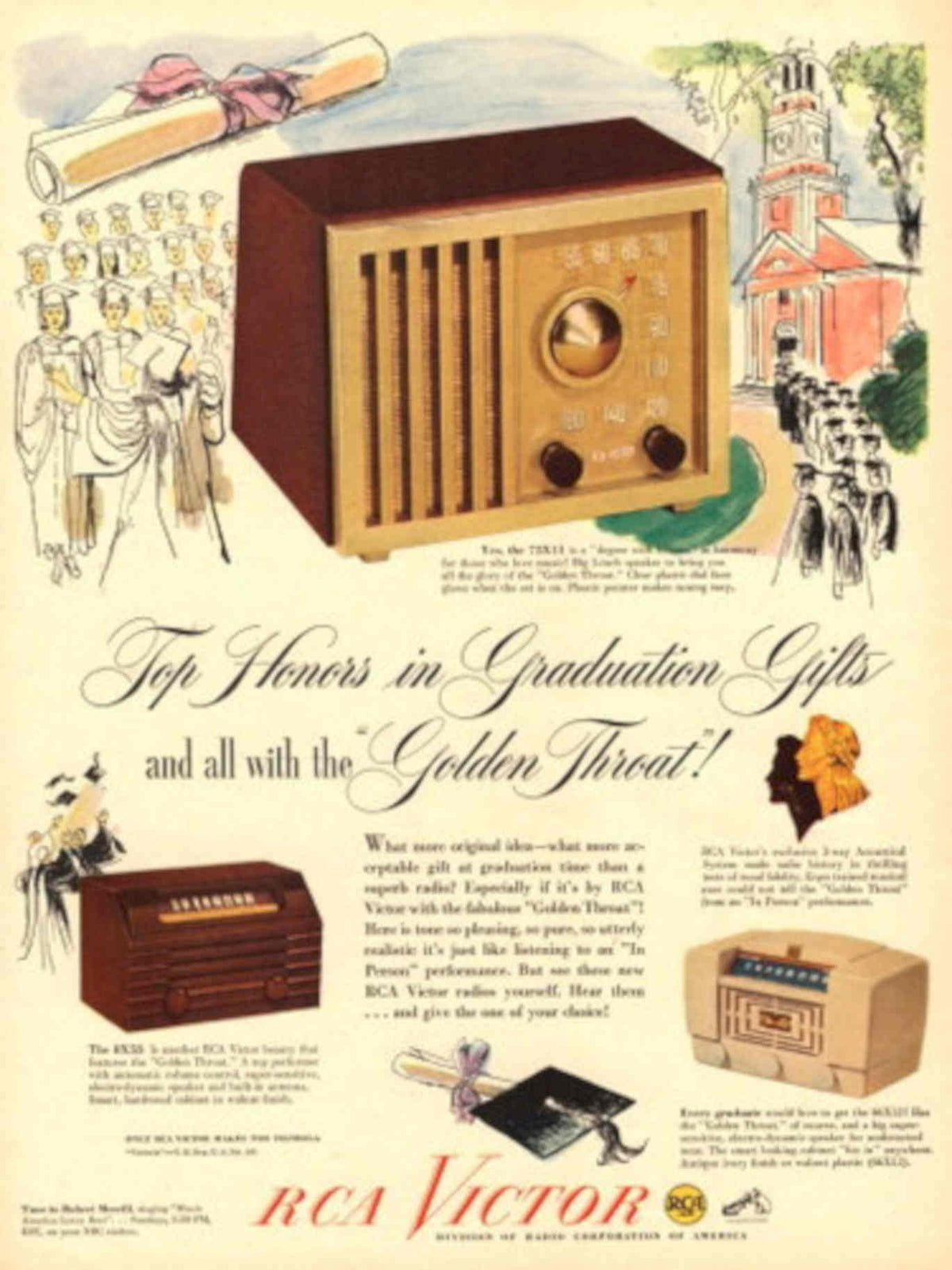 Vintage Radio X523 1940s Vintage Retro Advert Poster