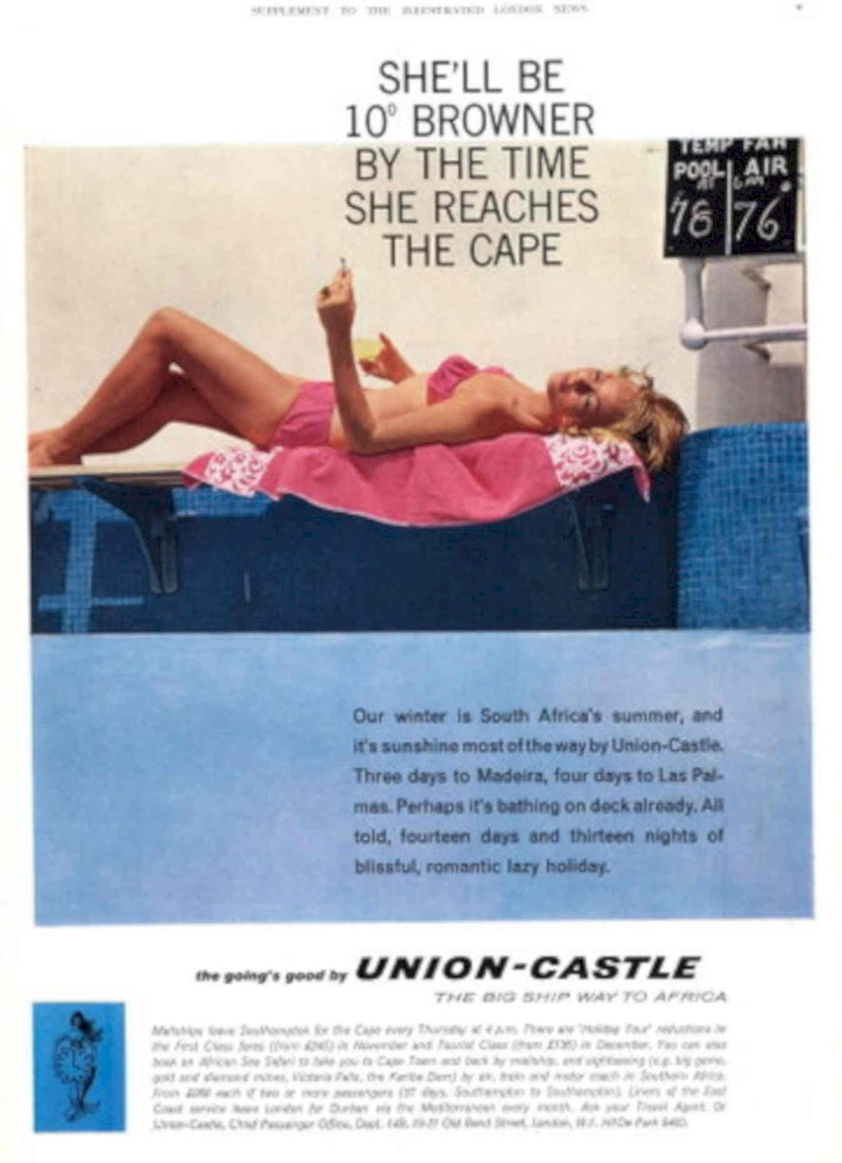 Vintage Raft Africa 1950s Vintage Retro Advert Poster
