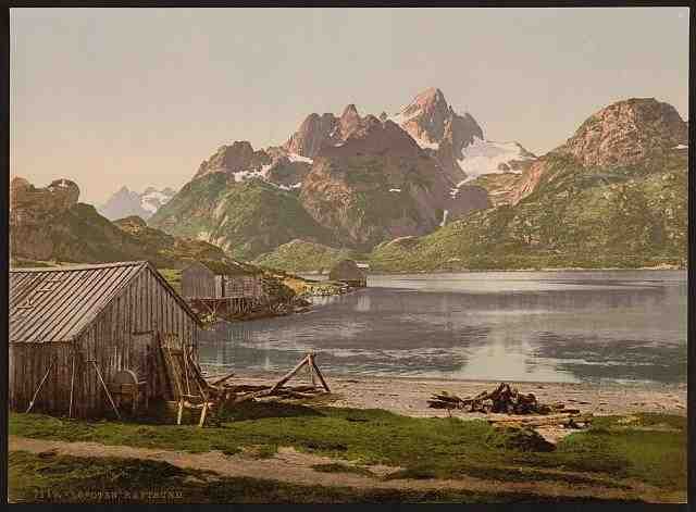 Vintage Raftsund Lofoten A4 Photo Print
