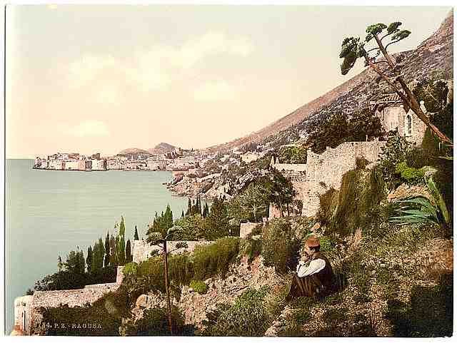 Vintage Ragusa general view Dalmatia A4 Photo Print