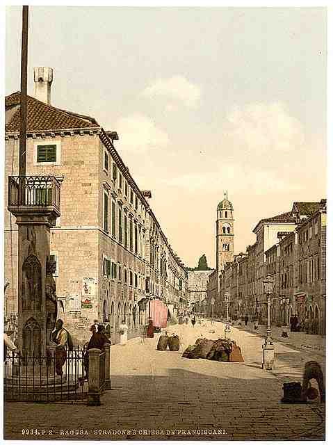 Vintage Ragusa the Franciscan Church Dalmatia A4 Photo Print