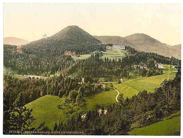 Vintage Railway Hotel at Semmering Styria A4 Photo Print
