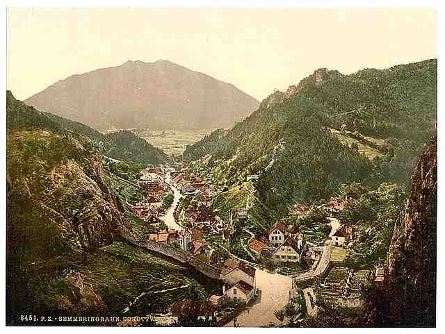 Vintage Railway Schottwien Styria A4 Photo Print