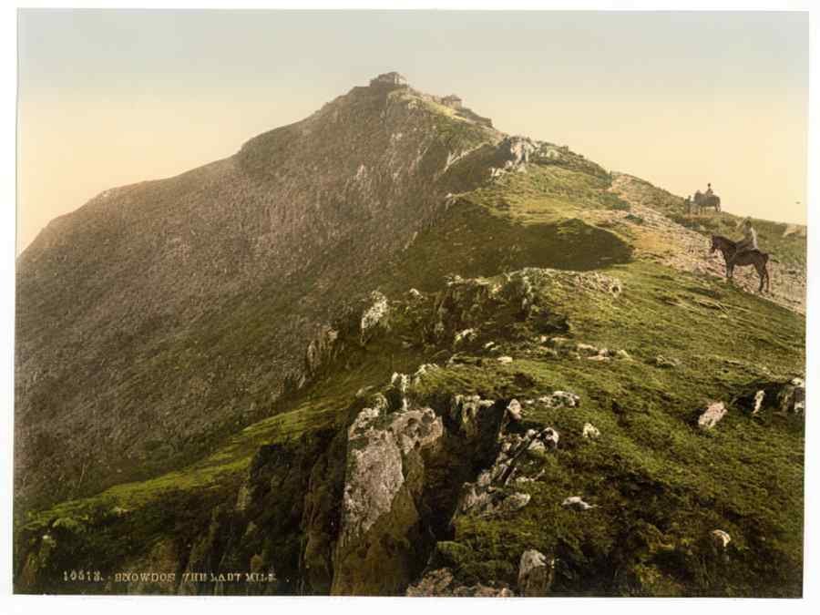 Vintage Railway The Last Mile Snowdon Wales A4 Photo Print
