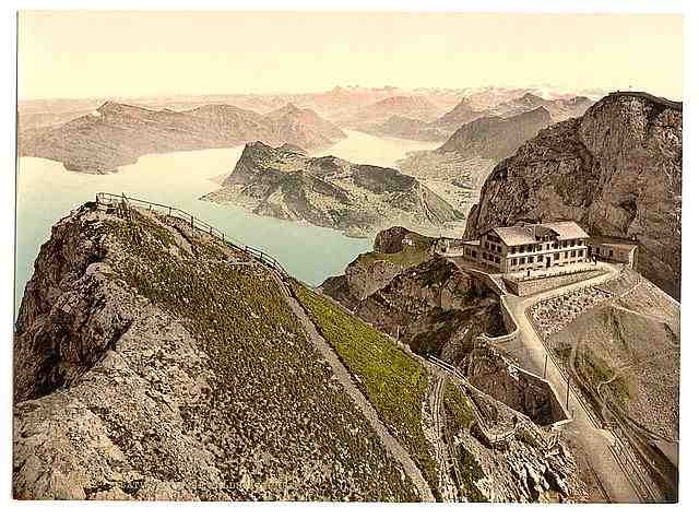 Vintage Railway from Oberhaupt Pilatus A4 Photo Print
