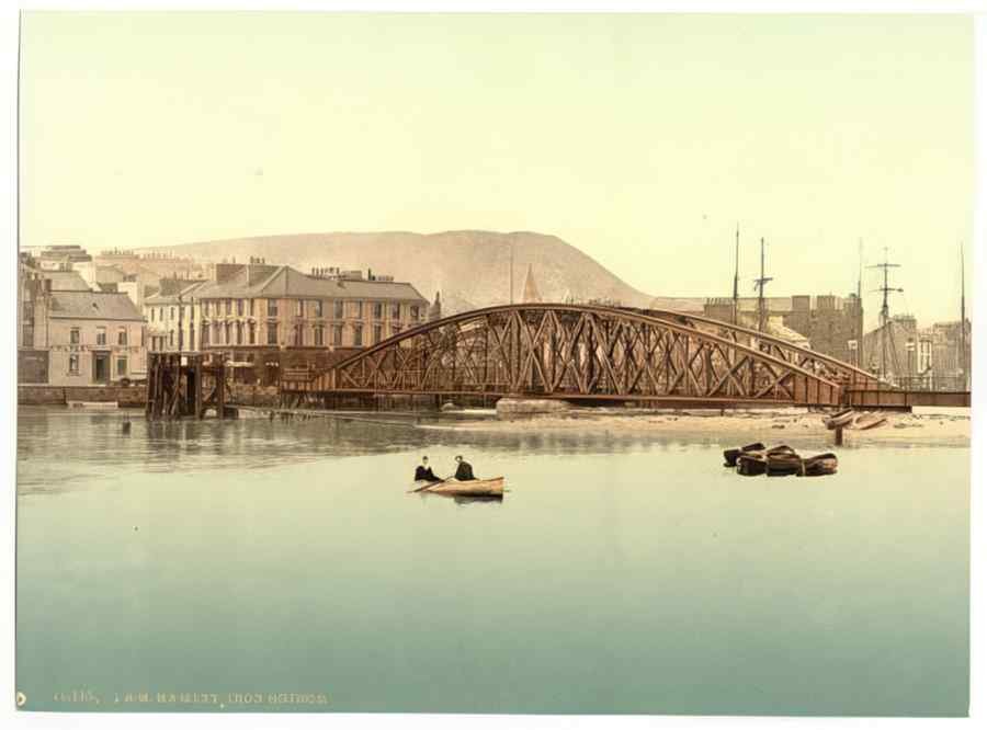 Vintage Ramsey Iron Bridge Isle Of Man England A4 Photo Print