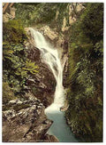 Vintage Ramsey Sulby Glen Upper Falls Isle of Man A4 Photo Print