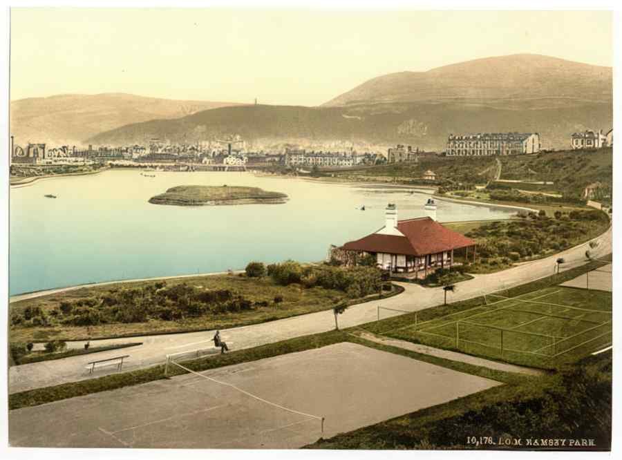 Vintage Ramsey The Park Isle Of Man England A4 Photo Print