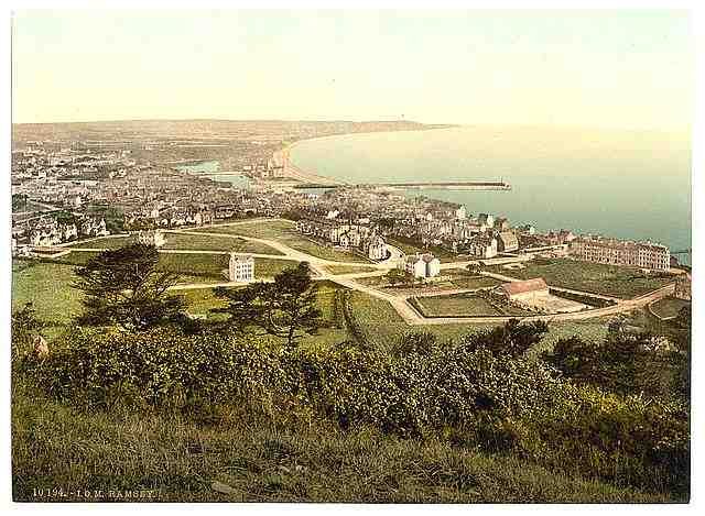 Vintage Ramsey general view Isle of Man A4 Photo Print