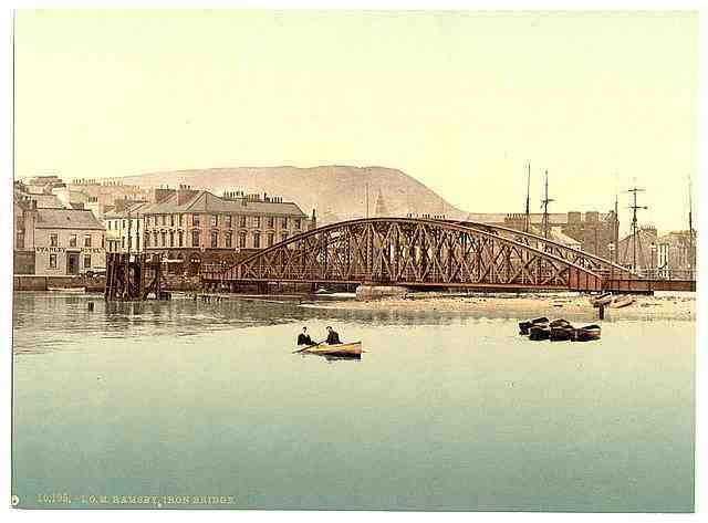 Vintage Ramsey iron bridge Isle of Man A4 Photo Print