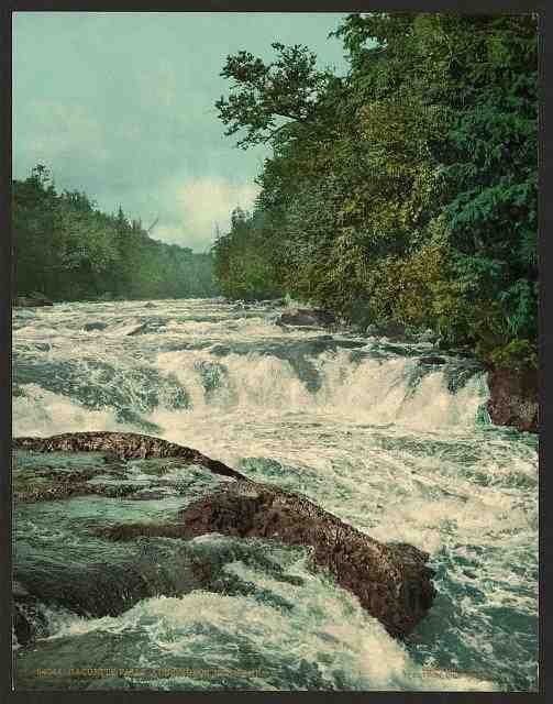Vintage Raquette Falls Adirondack Mountains A4 Photo Print