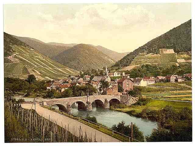 Vintage Rech Ahrthal the Rhine A4 Photo Print