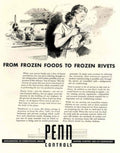 Vintage Refrigeration Rivets 1940s Vintage Retro Advert Poster