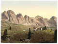 Vintage Regensburgerhutte with Geisslergruppe Tyrol A4 Photo Print