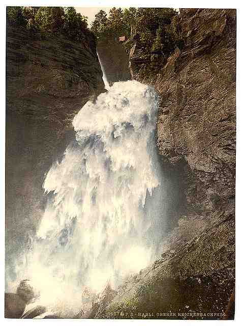 Vintage Reichenbach I the Upper Falls Bernese Oberland A4 Photo Print