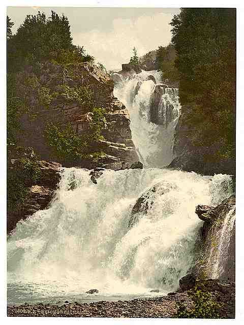 Vintage Reichenbach general view Bernese Oberland A4 Photo Print