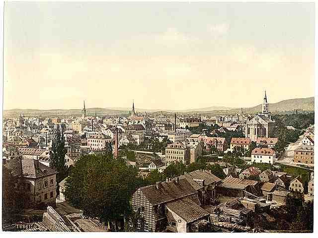 Vintage Reichenberg general view Bohemia A4 Photo Print