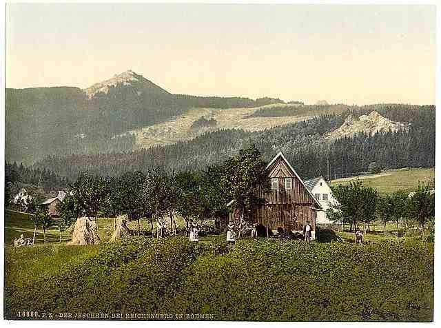 Vintage Reichenberg the Jeschken Bohemia A4 Photo Print