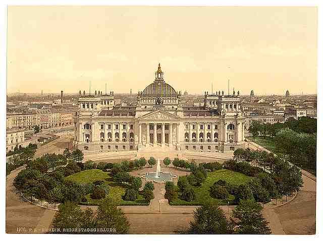Vintage Reichstag House Berlin A4 Photo Print