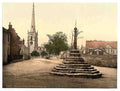 Vintage Repton Cross church and school Derbyshire A4 Photo Print