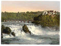 Vintage Rheinfall mit Schloss Laufen Schiffchen A4 Photo Print