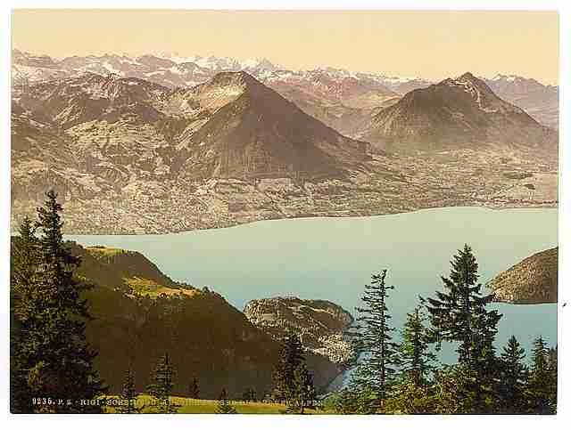 Vintage Rigi Scheidegg Rigi A4 Photo Print