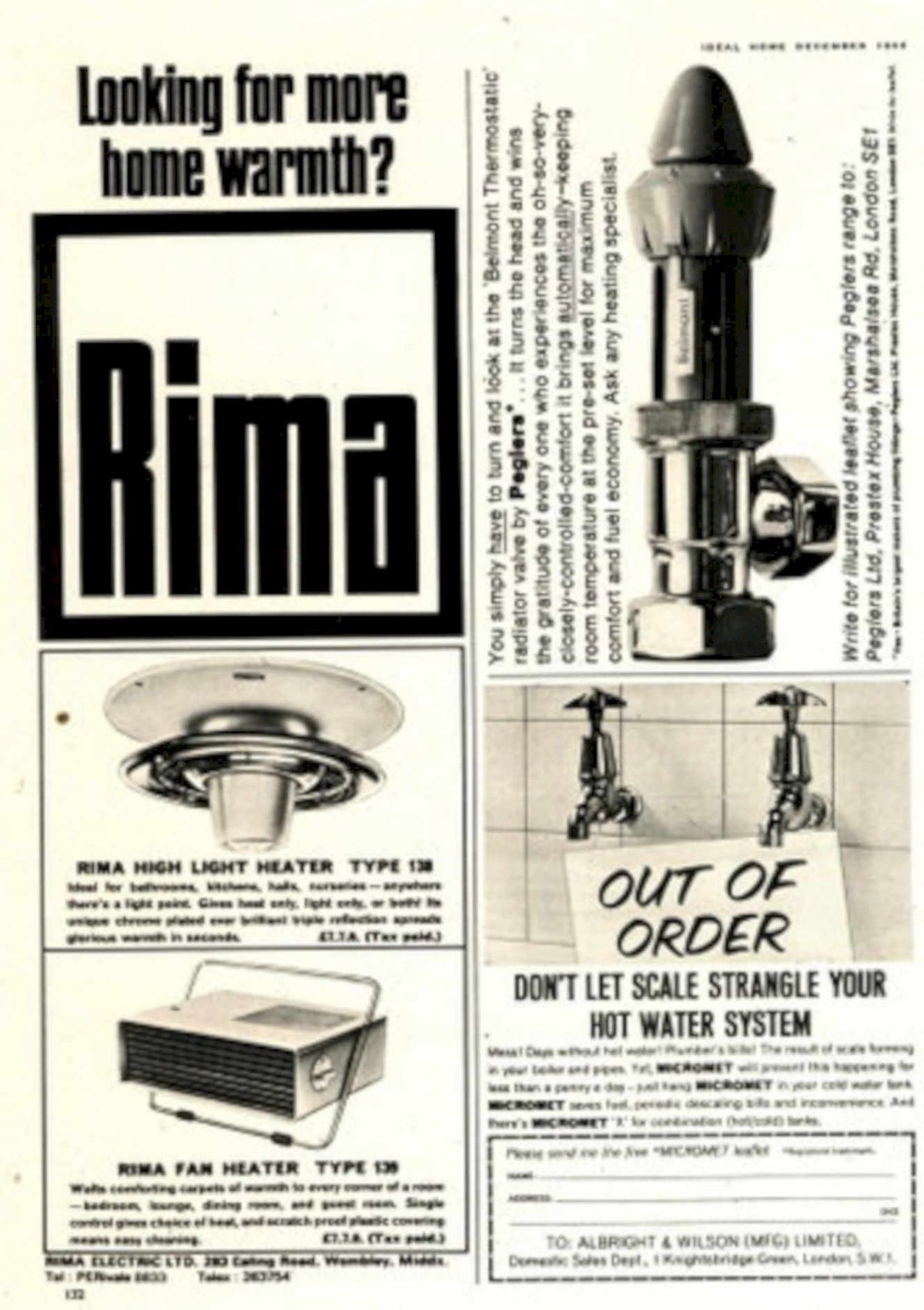 Vintage Rima Heaters 1960s Vintage Retro Advert