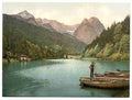 Vintage Rissersee general view Upper Bavaria A4 Photo Print