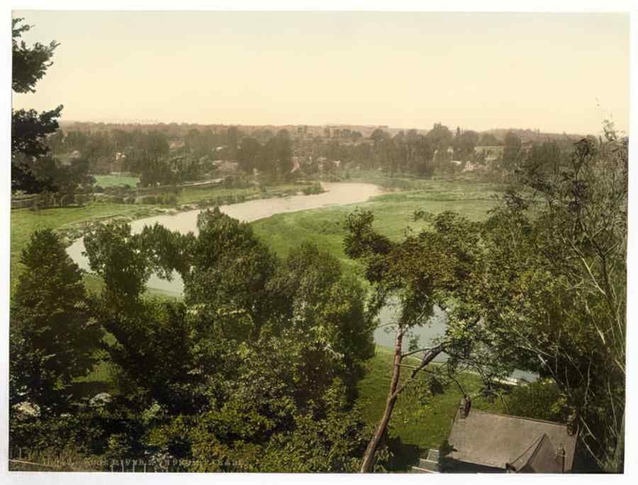 Vintage River Wye From Parade Rossonwye England A4 Photo Print