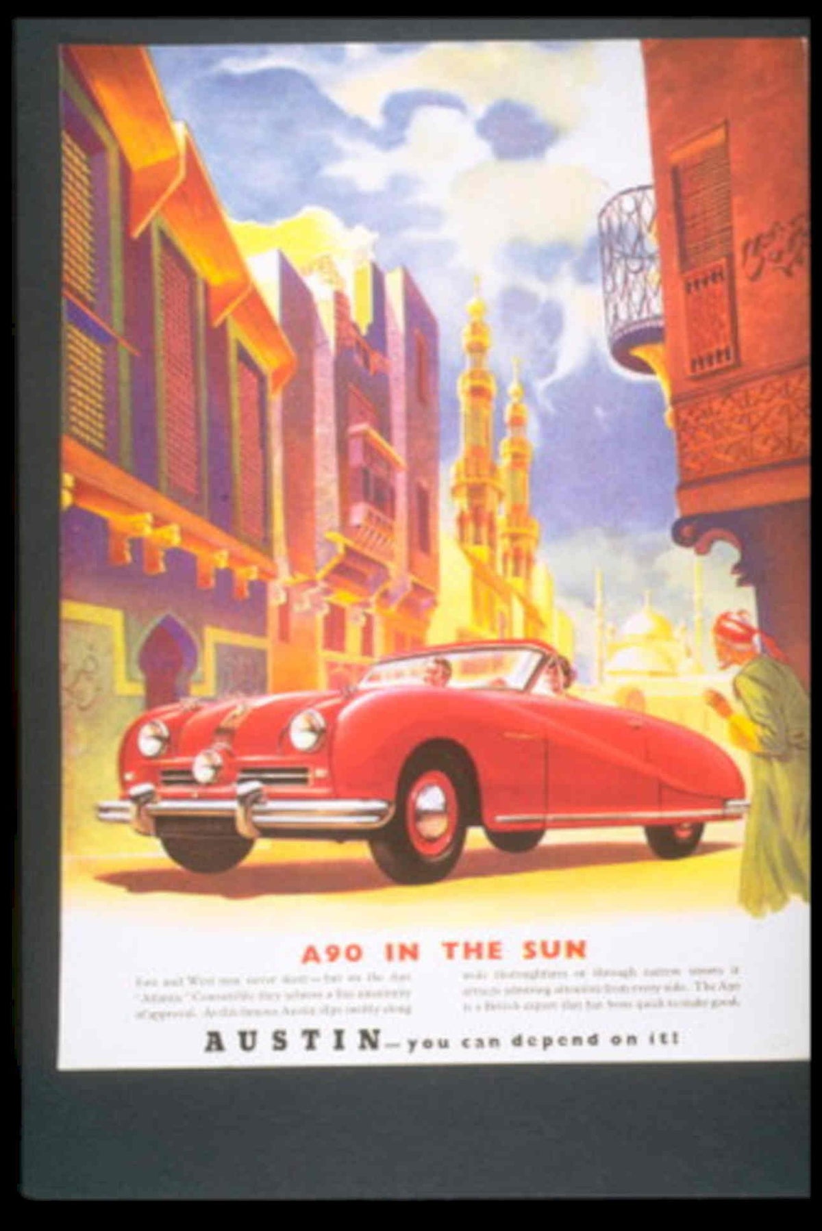 Vintage Roadster A90 1950s Vintage Retro Advert Poster
