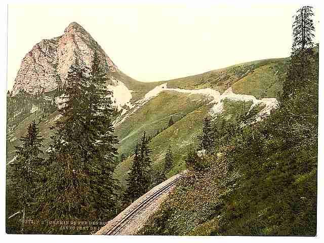 Vintage Rochers de Naye Geneva Lake A4 Photo Print