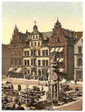 Vintage Rolands Monument Bremen A4 Photo Print
