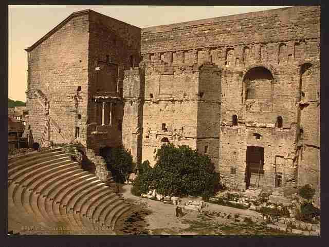 Vintage Roman theatre Orange Provence A4 Photo Print