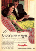 Vintage Romance Coffee 1940s Vintage Retro Advert Poster