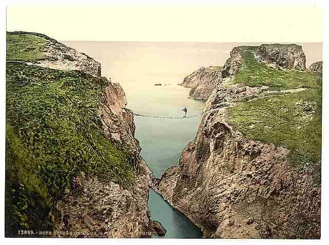 Vintage Rope Bridge Carrick a Rede County Antrim A4 Photo Print