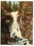 Vintage Rosenlaui waterfall Bernese Oberland A4 Photo Print